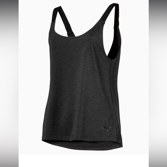 Puma Soft Sport Tank Black-Heathered Size Medium - Picture 1 of 8